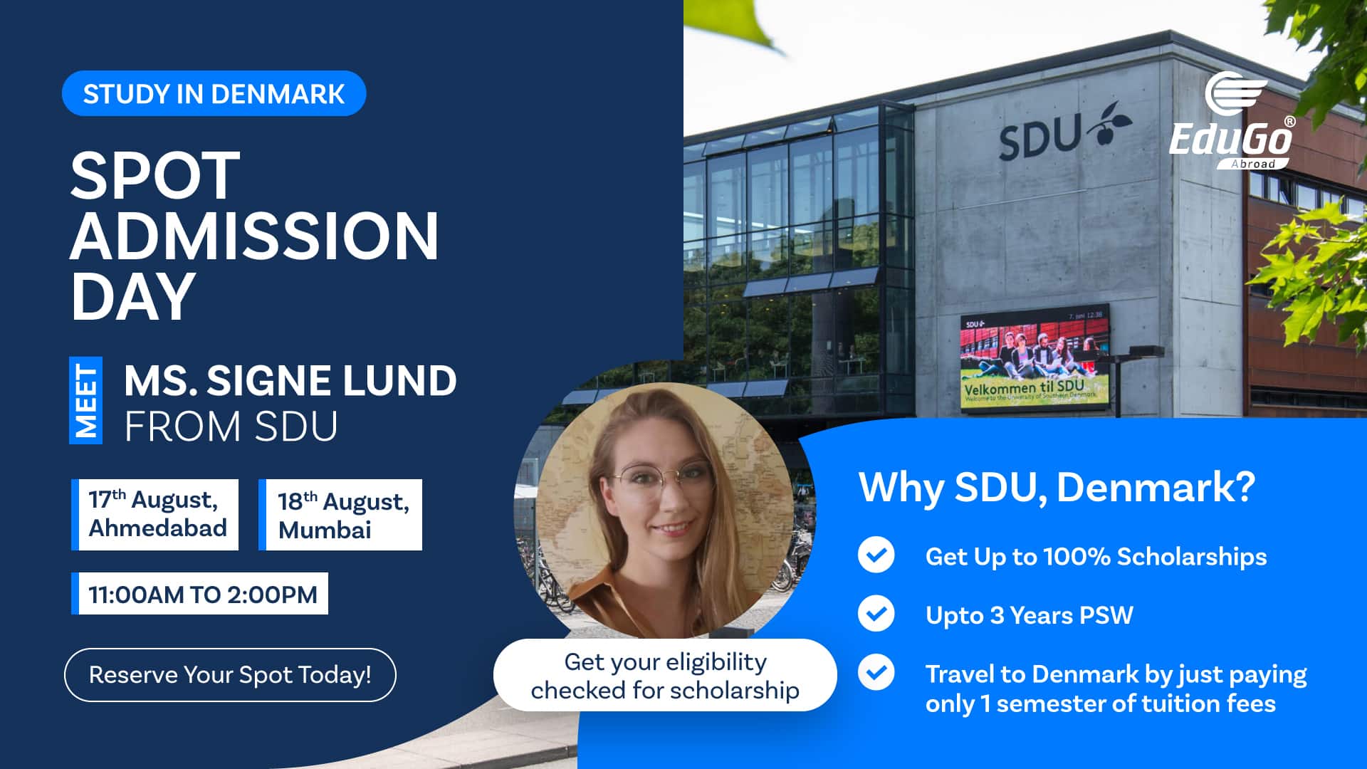Study In Denmark Spot Admission Day