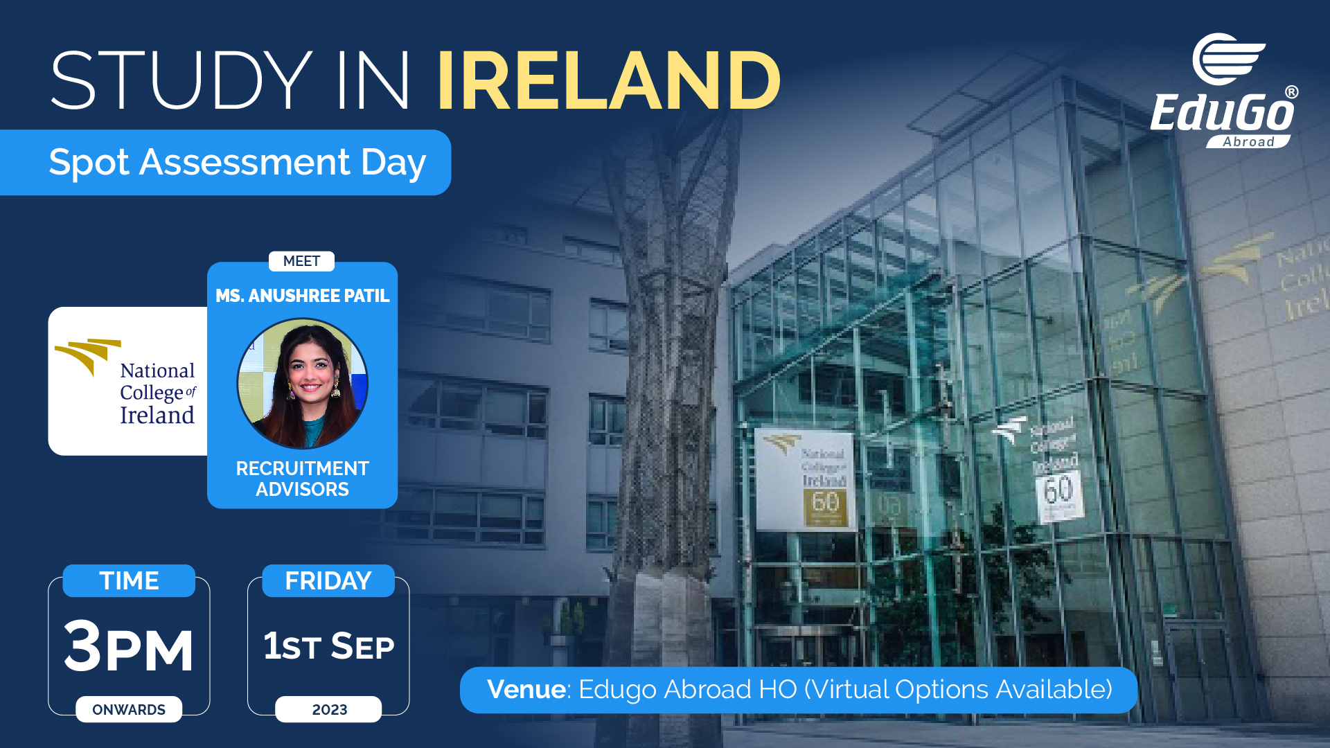 Study In Ireland Spot Assessment Day